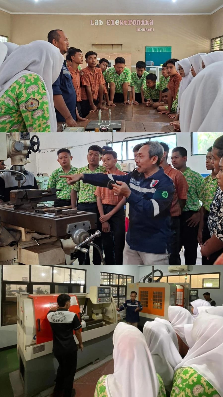 Outing Class SMPN 1 Sambong di SMK Migas Cepu Berlangsung Seru dan Penuh Antusias